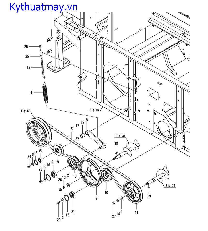 Dây đai khoan lúa số 1 và 2